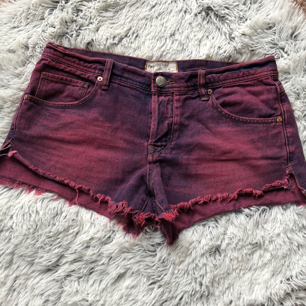 Frayed Hem Multicolor Shorts - Picture 1 of 4